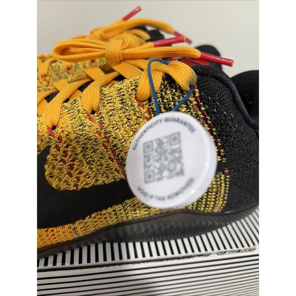 Nike 2016 Kobe XI Elite Low Bruce Lee Yellow Black 9.5 Eur 43 822675-706 NIB NEW